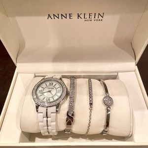 Anne Klein watch and bracelet set